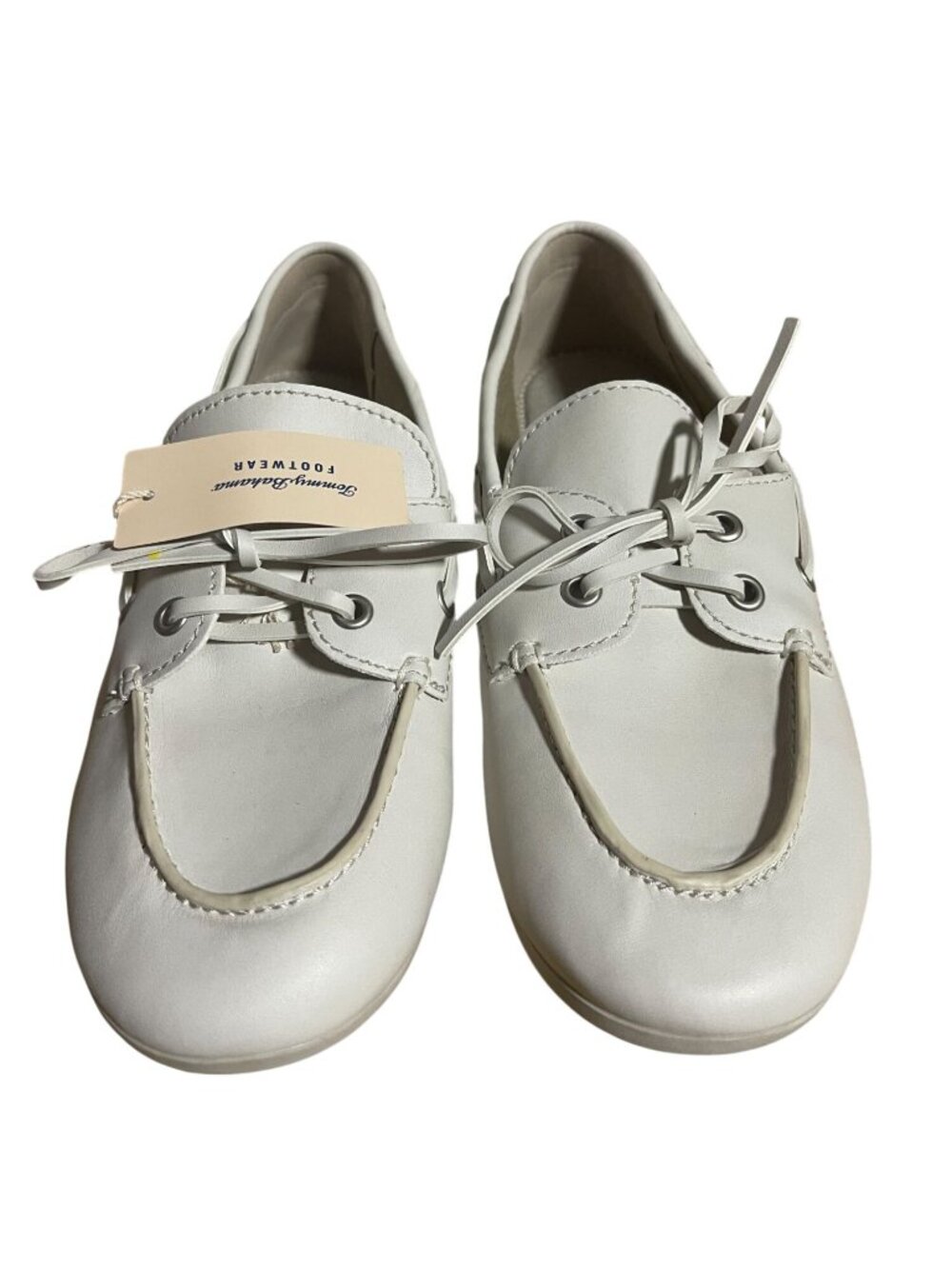 Tommy Bahama Womens Seafarer White Boat Shoes Size 9 M Lace Up Casual Slip On